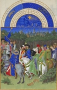 Month May with Zodiac Sign from the 15th century book of hours 'Très Riches Heures' Month May with Zodiac Sign from a Book of Hours